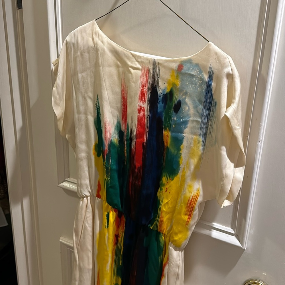 Cocktail dress size 2. Super fun- cinched waist - lined w/ pockets.